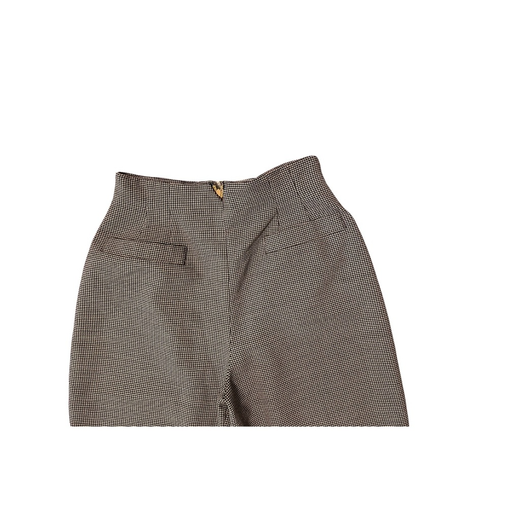 Thalian Women’s beige houndstooth high waist trousers - Picture 3 of 4